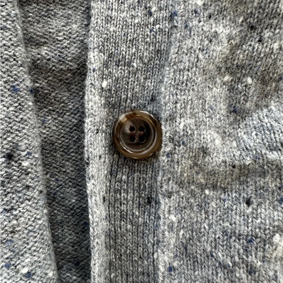 Jcrew 100% merino wool grey flecked button up cardigan - Picture 2 of 4